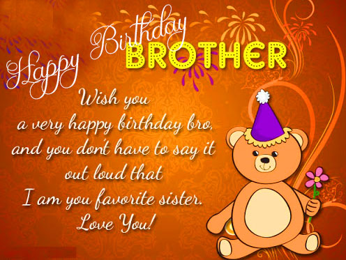 Little Happy Birthday Brother Message
