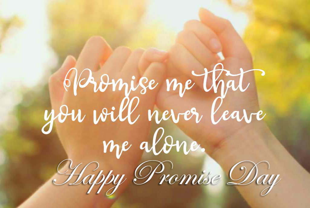 Quote Knotting Fingers Happy Promise Day Image