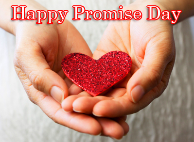 Red Glitter Heart Happy Promise Day Image