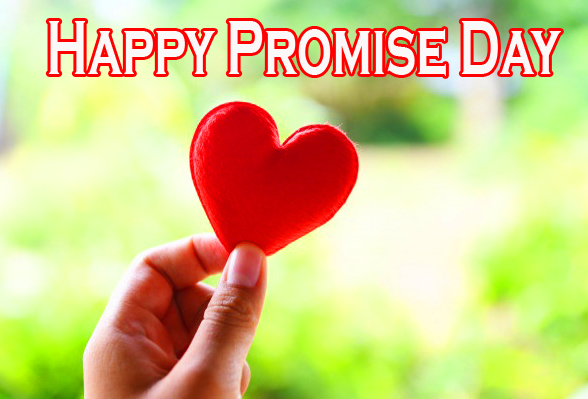 Red Heart Happy Promise Day Picture