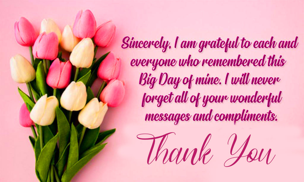 Thank You Quotes Images for Birthday Wishes