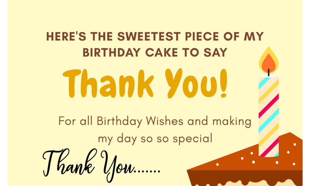 Thank You Reply for Birthday Wishes