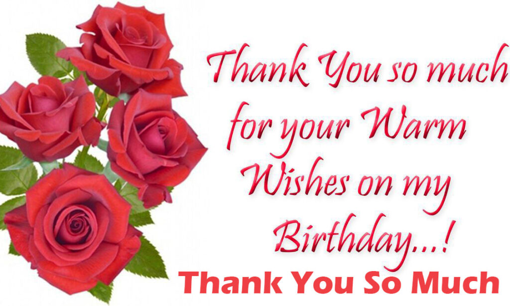 Thank You msg for Birthday Wishes in English