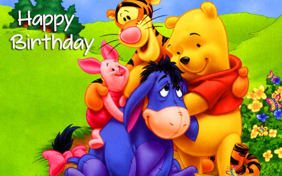 Winnie the Pooh Happy Birthday Cartoon Image
