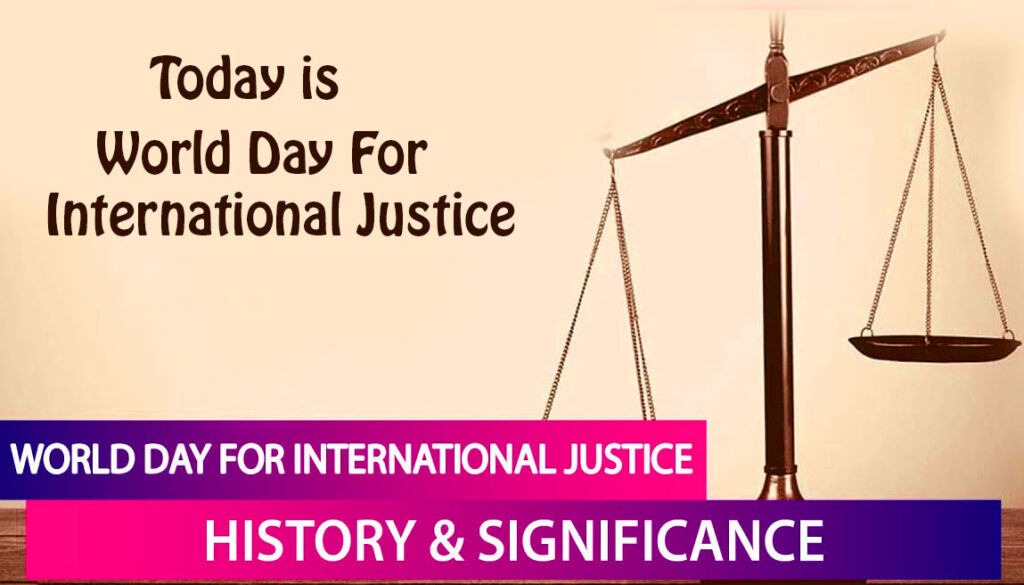 World Day for International Justice Image with Message